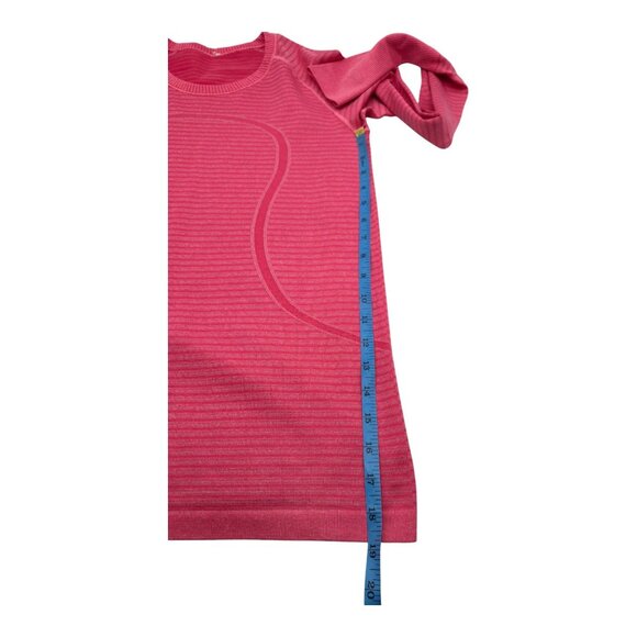 Lululemon Top Womens 10 Red Run Swiftly Tech Activewear  Crossfit Training Gym - Picture 3 of 6